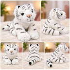 Laying White Tiger Plush Toy for Kids | Cute Baby White Tiger Stuffed Animal