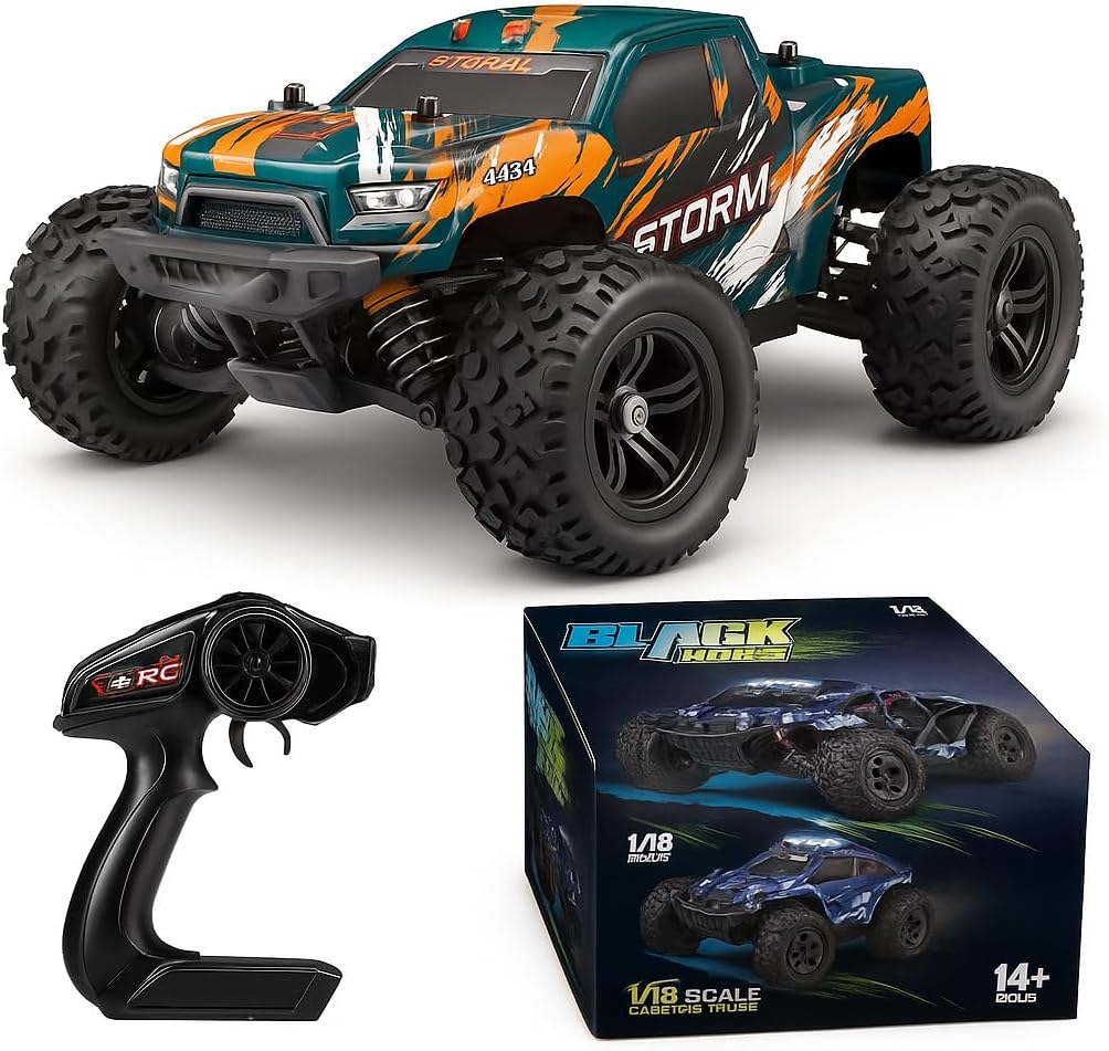1:18 Scale 4WD Remote Control Car RC Car 2.4GHz Remote Control Monster Truck Outdoor & Indoor Play 4WD OFF-ROAD RC MONSTER TRUCK