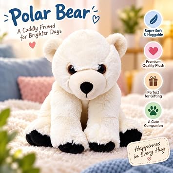 Polar Bear Plush Toy for Kids | Soft and Cuddly Stuffed Animal Gift