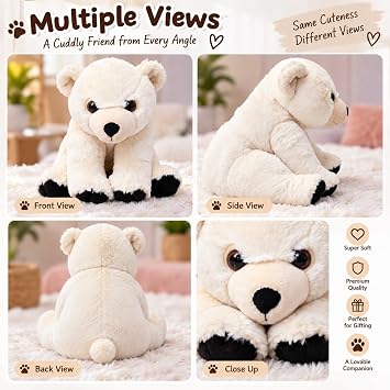 Polar Bear Plush Toy for Kids | Soft and Cuddly Stuffed Animal Gift