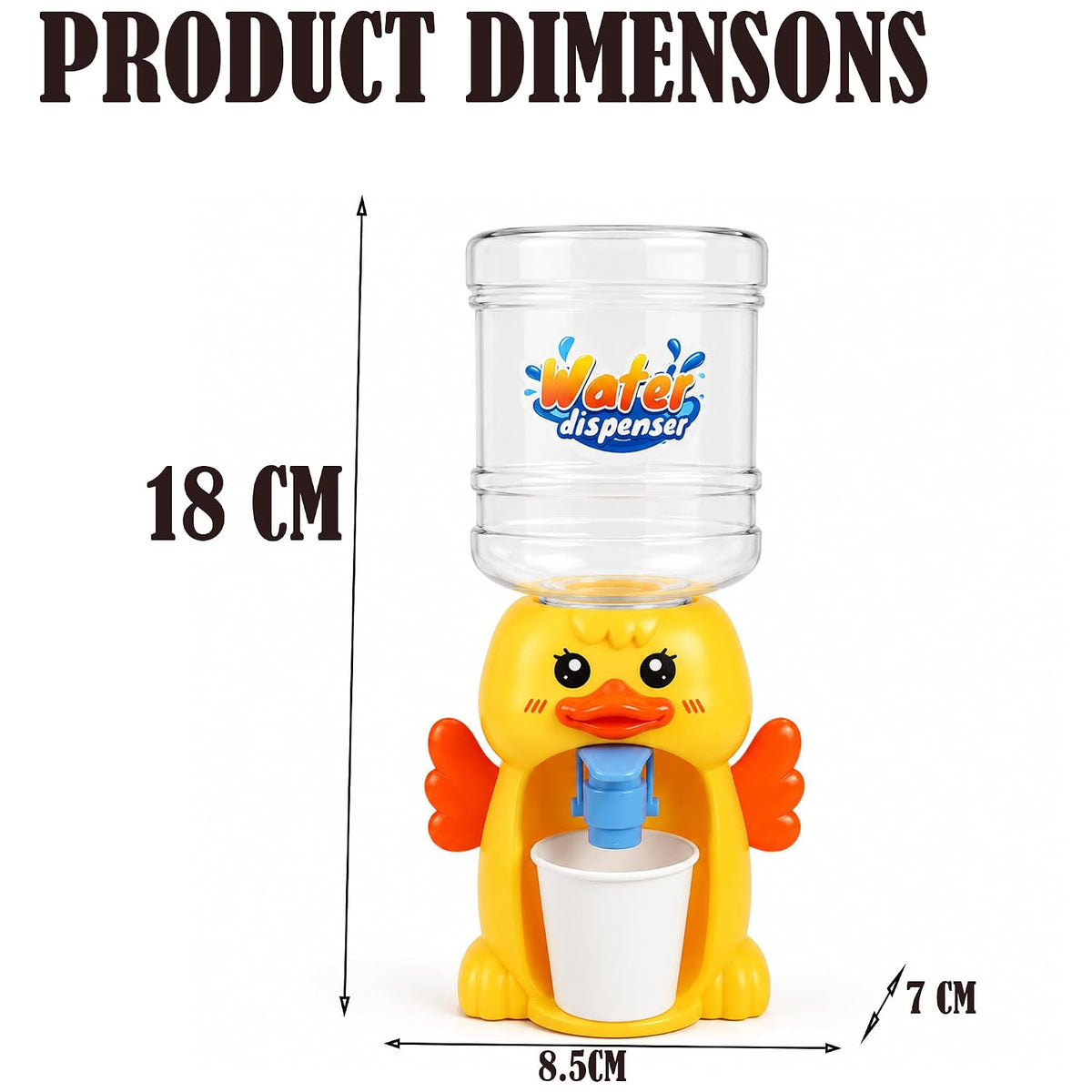 Mini Duck Water Dispenser | Mini Desktop Drinking Toy | Educational Role Play Toy for Boys & Girls