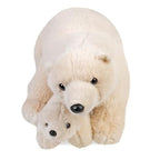 Wild Republic Mom and Baby Polar Bear Plush Toy Set | Cute Stuffed Animals for Kids