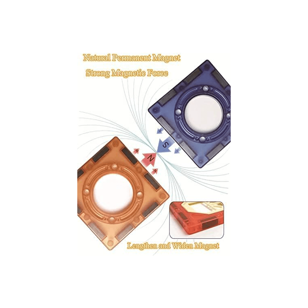 Baan Toys Toys Burani Toys Light Magnetic Tiles- Building Blocks for Kids 3D STEAM Educational Toys, Magnetic Marble Run/Toys for Kids Age 3 +Year (75 Pcs Magnetic Tiles)