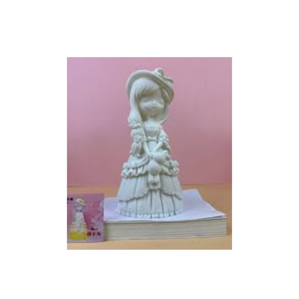 DIY Coin Bank Painting Kit – Decorative Girl Figurine Money Bank