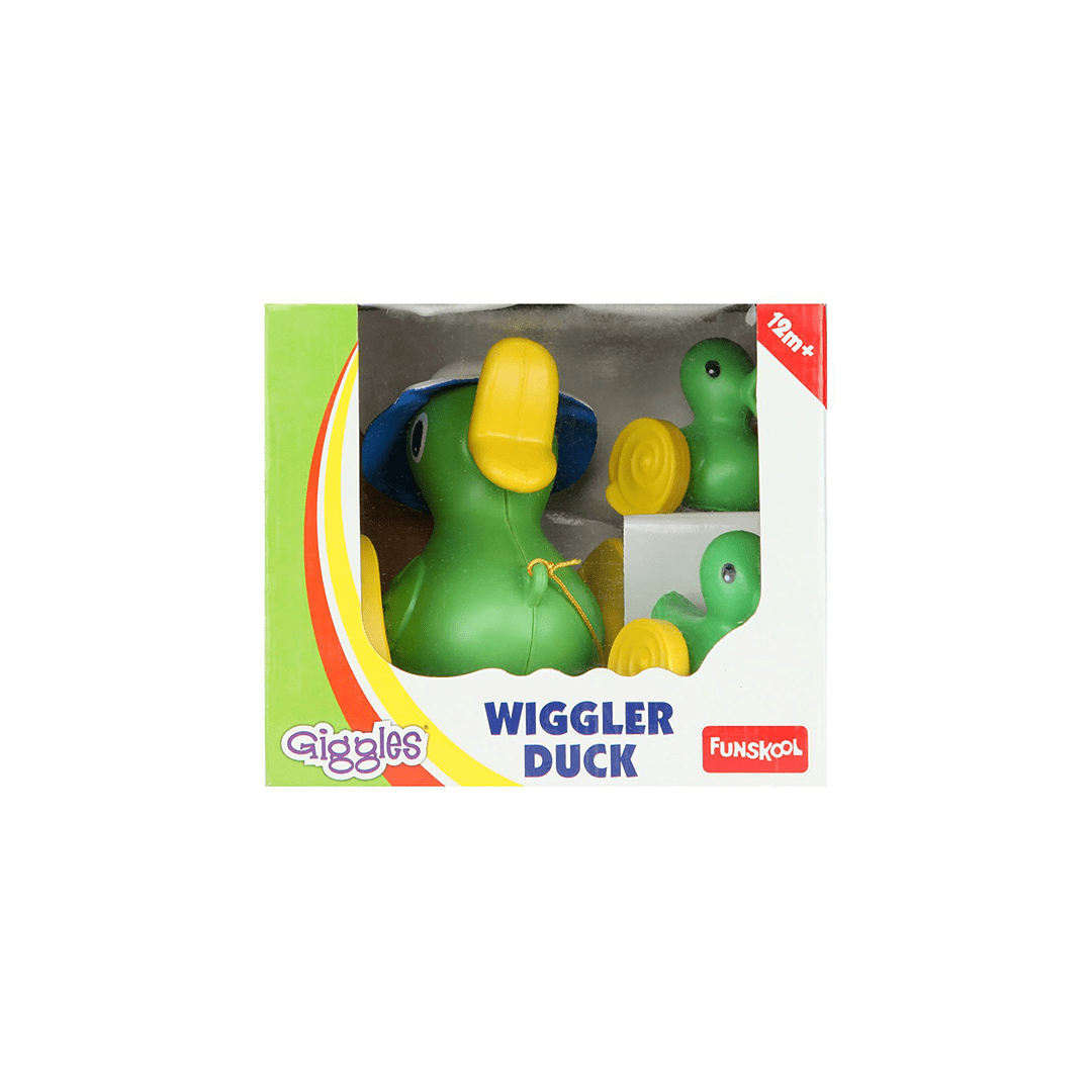 Funskool Giggles Wiggler Duck – Pull Along Musical Duck Toy for Toddlers (12 Months+)