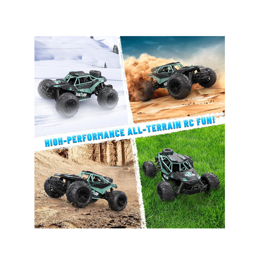 1:16 Scale 4WD RC Monster Truck – 40KM/H High-Speed Off-Road Car with 2 Rechargeable Batteries