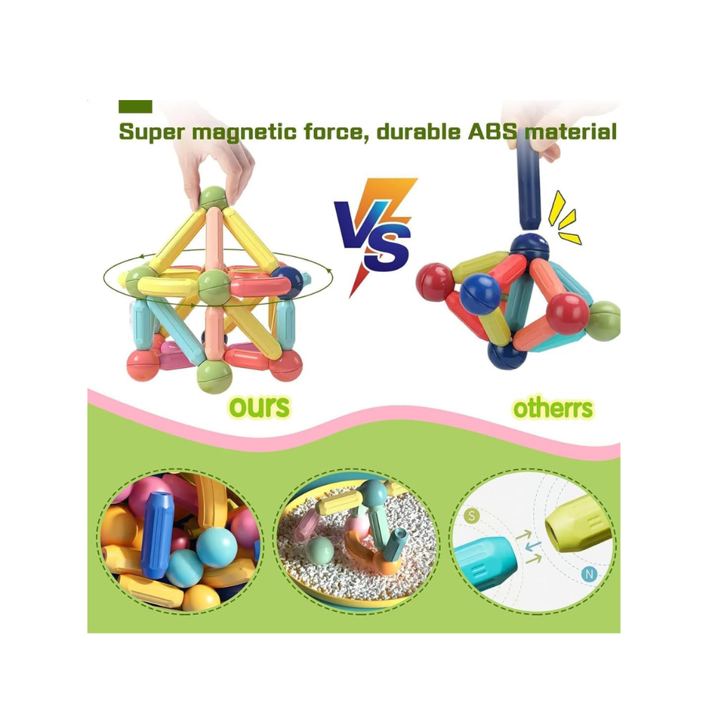 Magnetic Roundels Stick Building for Kids Toys for Girls Magneticc Toyss for Boys