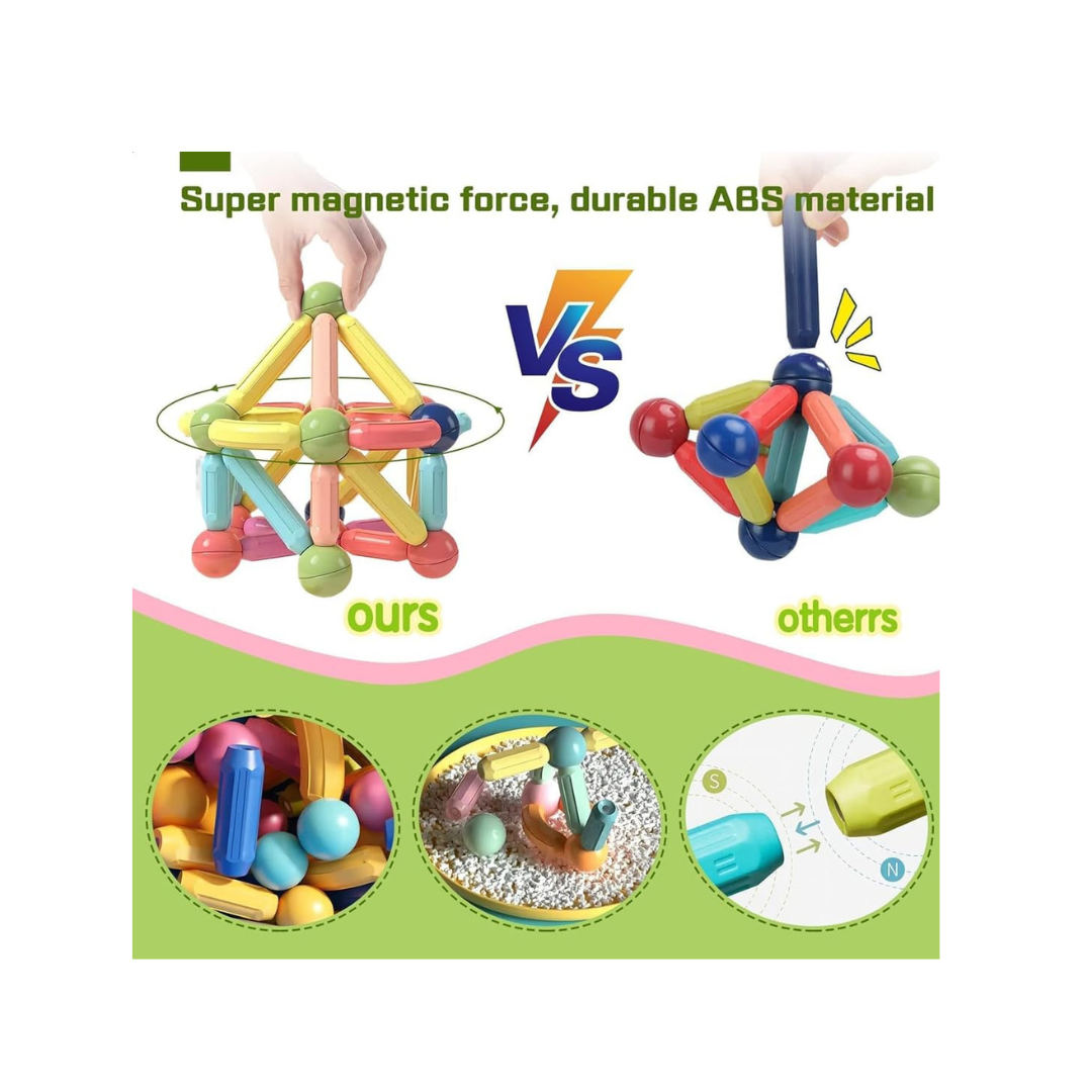 Magnetic Roundels Stick Building for Kids Toys for Girls Magneticc Toyss for Boys
