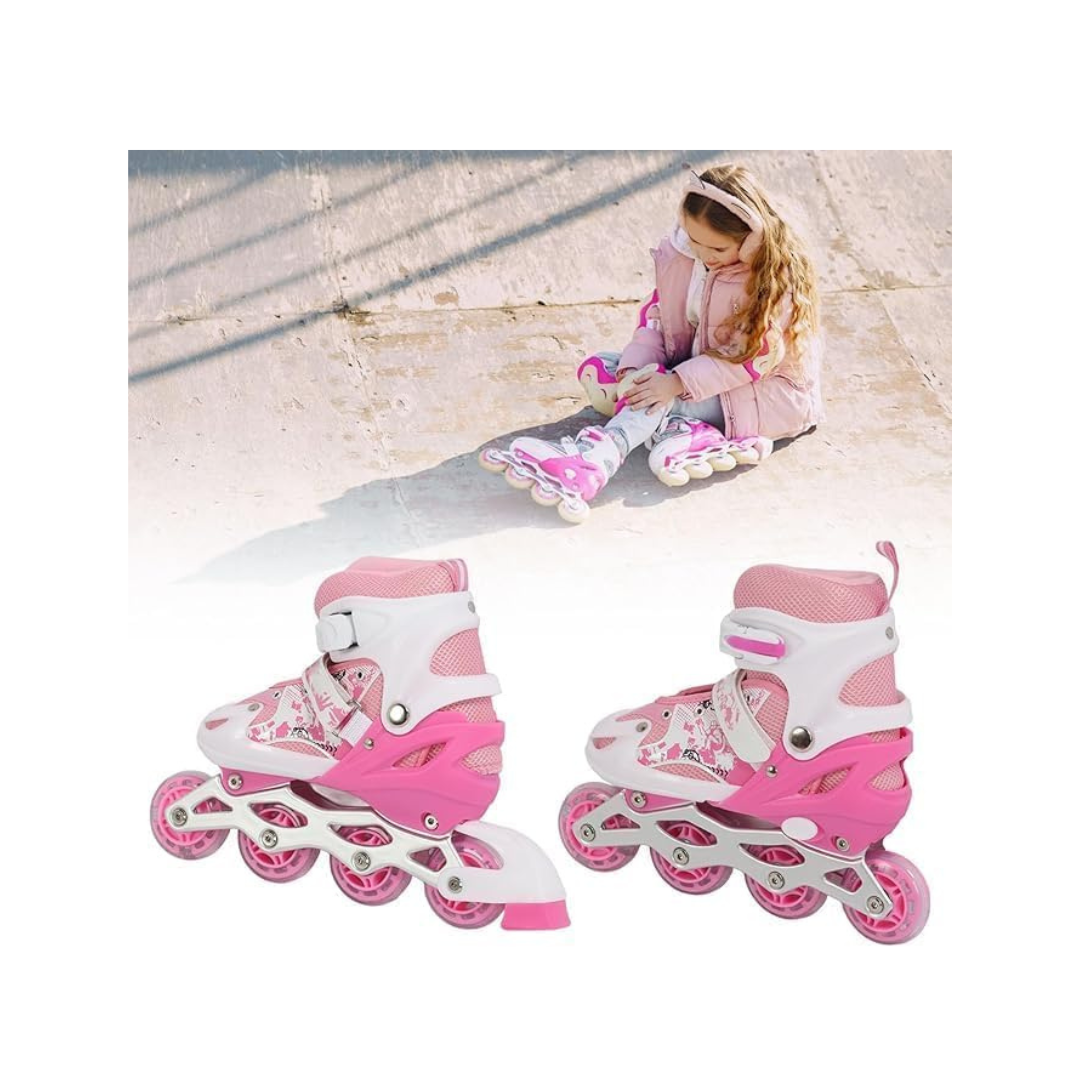 JB Impex Powerline Adjustable Inline Skating Shoes Medium Size Age 11 to 15 Years