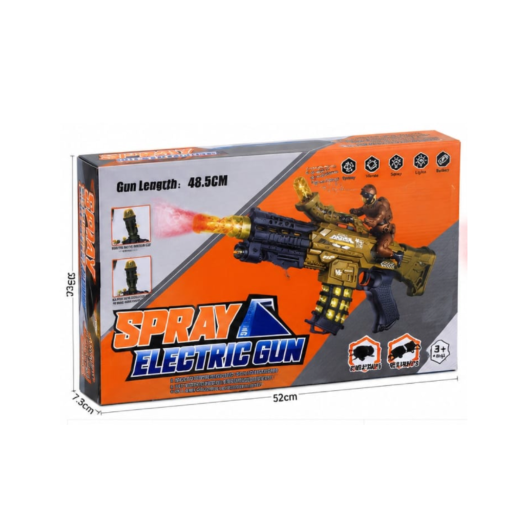 Toy Rush Spray Vibrating Electric Gun with Lights & Sound (3Years+)