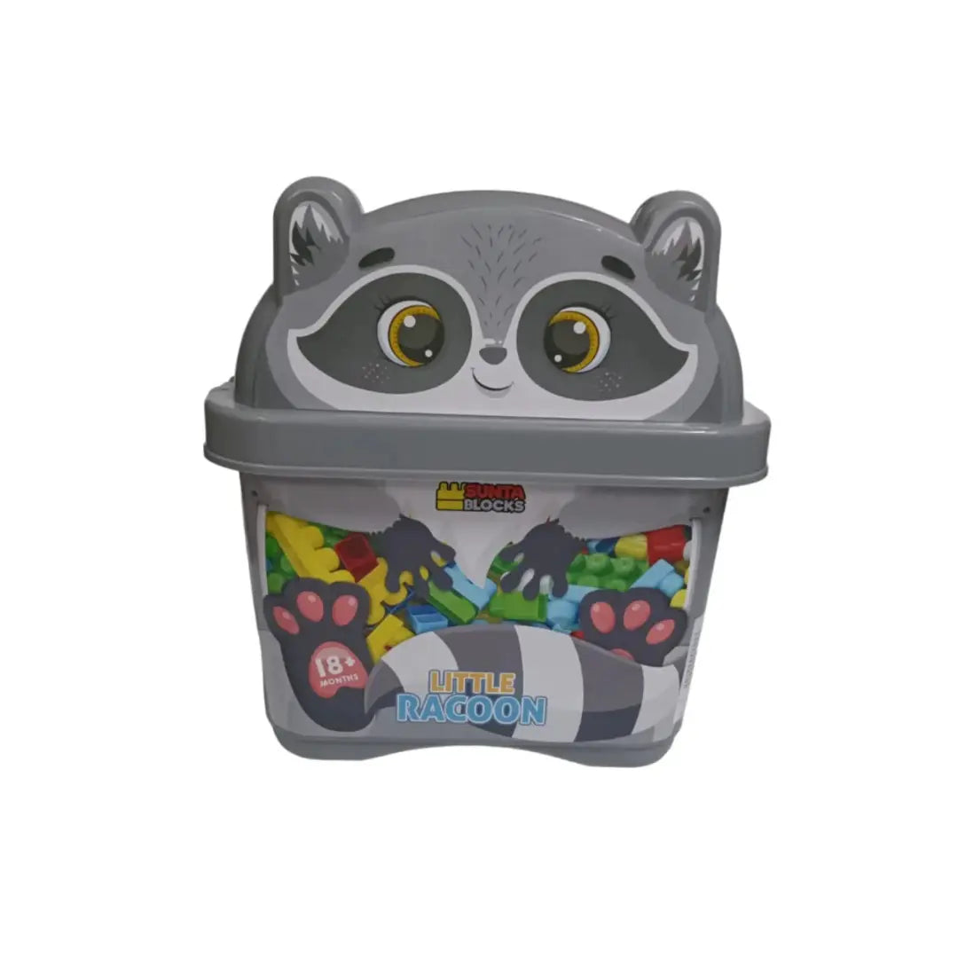 Sunta Blocks Animal Raccoon Building Blocks Box 30 Pcs, 18 Months+