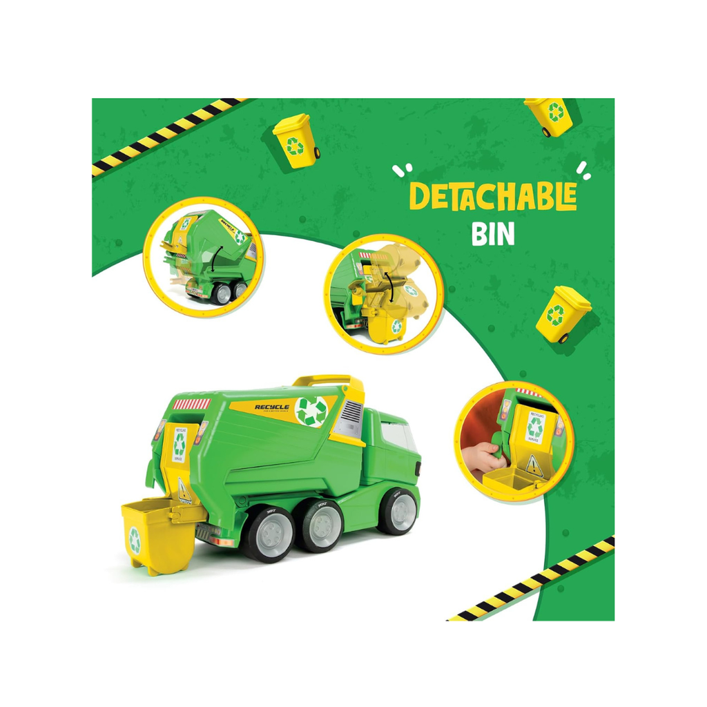 Funskool MOLTO Garbage Truck Toy, Recycle Truck for Kids, Learning and Pretend Play, Age 18 Months+