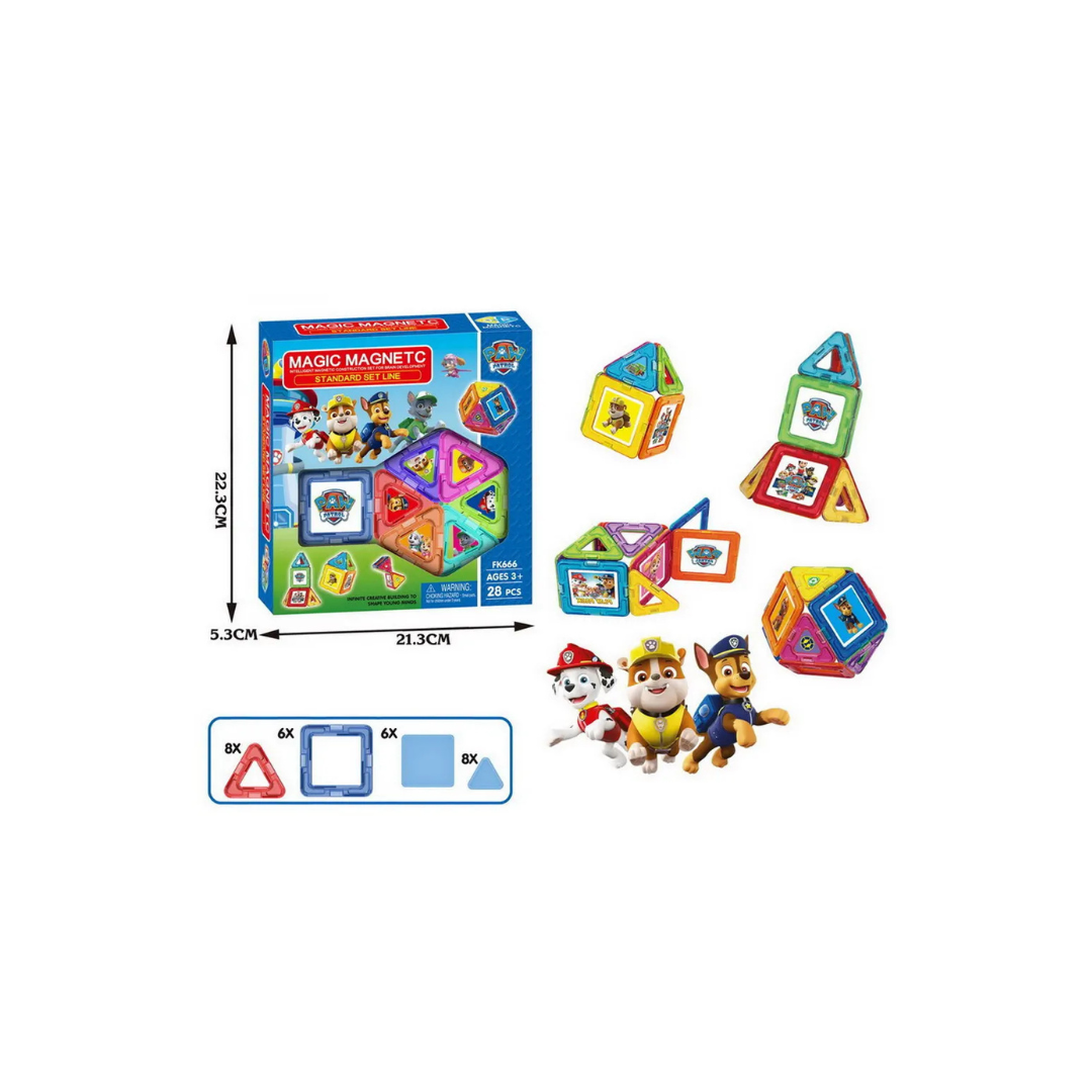 Paw Patrol Magic Magnetic Building Set – 28 Pieces