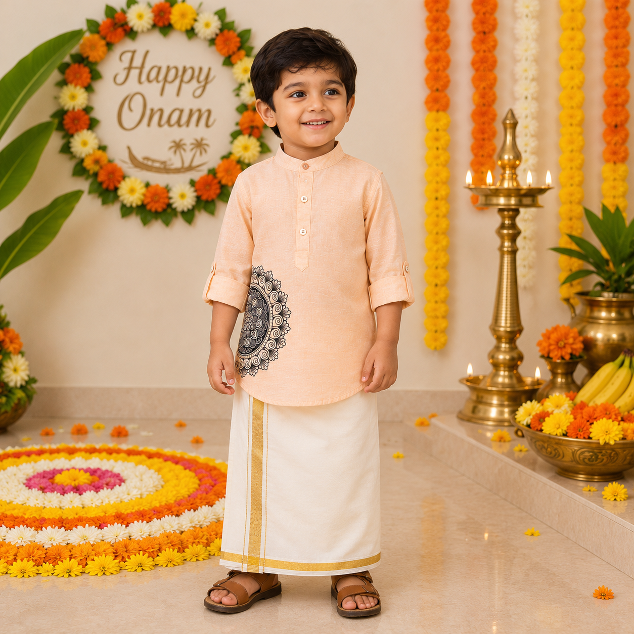 KURTHA ORANGE FOR BOYS