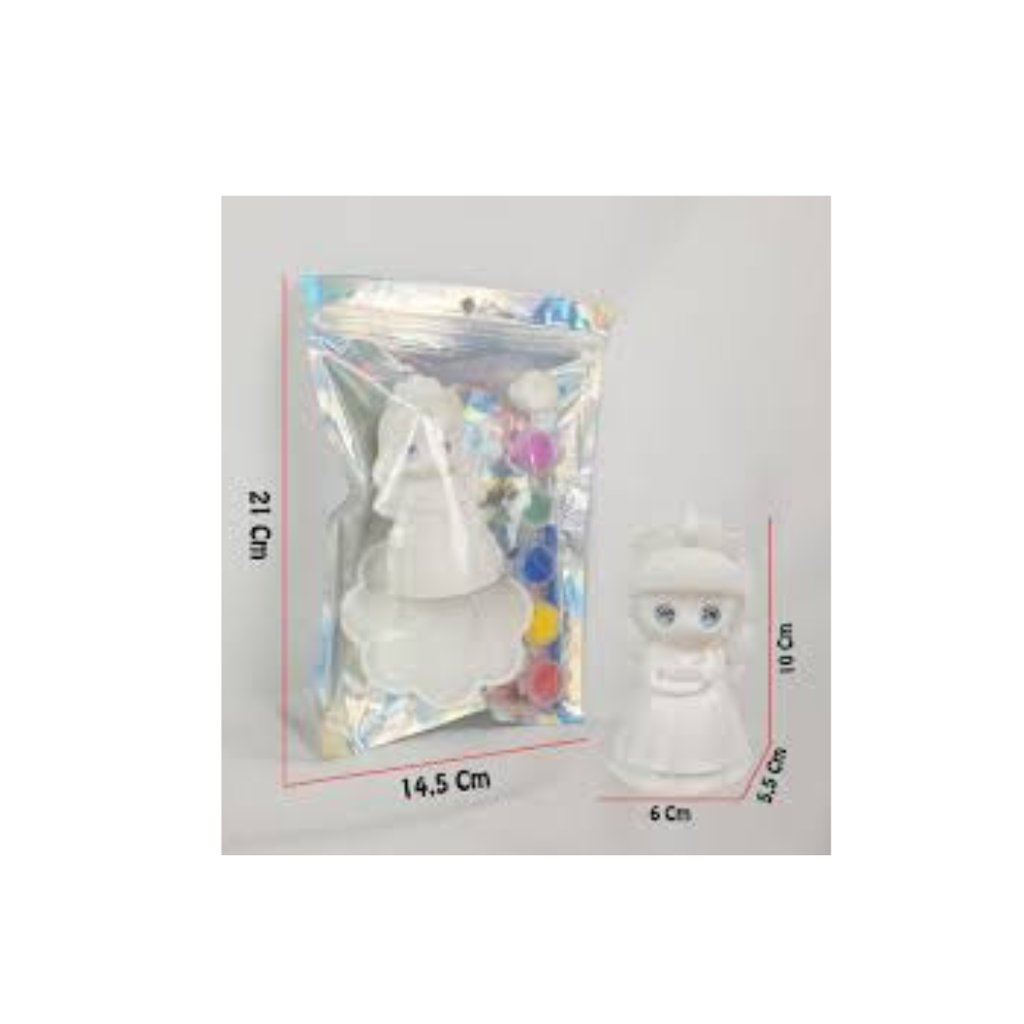 DIY Coin Bank Painting Kit – Decorative Girl Figurine Money Bank