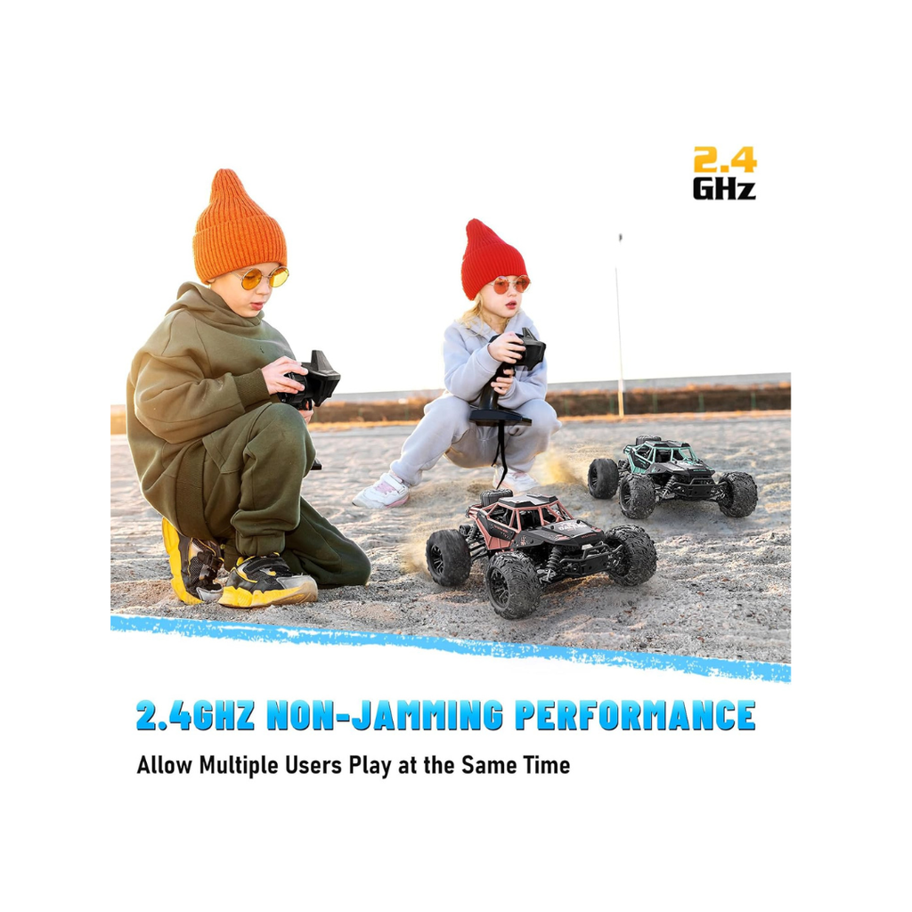 1:16 Scale 4WD RC Monster Truck – 40KM/H High-Speed Off-Road Car with 2 Rechargeable Batteries