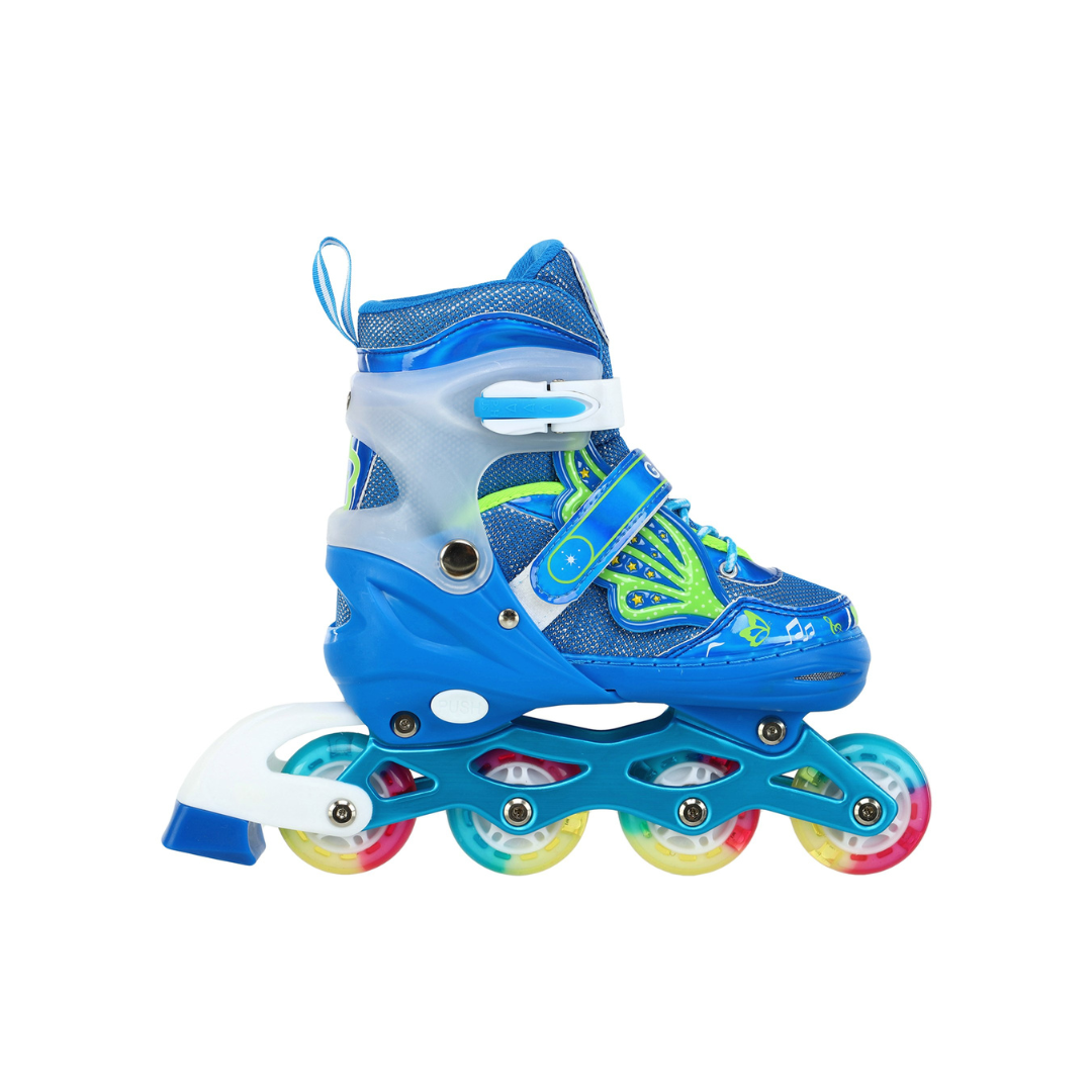 JB Impex Adjustable Kids Inline Skating Shoes (5+ Years) Random Colour as per Availability