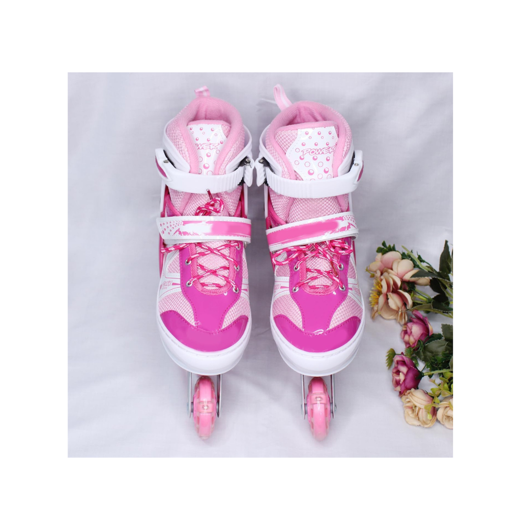 JB Impex Powerline Adjustable Inline Skating Shoes Medium Size Age 11 to 15 Years