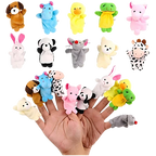 Rolex Cute Animal Finger Puppet Set – Soft Plush Hand Finger Puppets for Kids | Educational Storytelling Toy | 10-Piece Animal Collection (3+ Years)