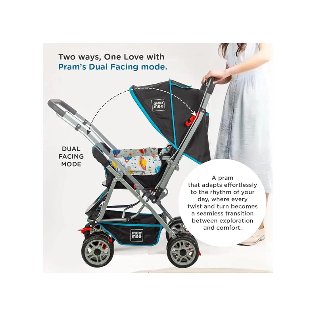 MeeMee Little Explorer Baby Stroller for 0-4 Years, Baby & Kids, 5 Point Safety Harness Pram