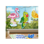 Imagimake Look What I Made DIY Mirror Mosaic  Birds, 450+ Shiny, Sparkly & Rainbow Foil Stickers, 5 Bird Design Templates, Mess Free Art & Craft Kit for Kids (3 Years+)