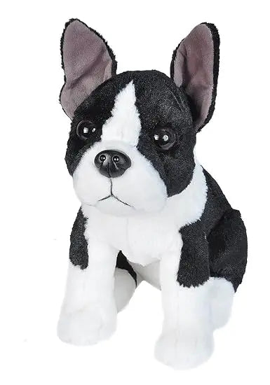 Wild Republic Cuddlekins Boston Terrier Plush Toy | Sitting Dog Stuffed Animal for Kids