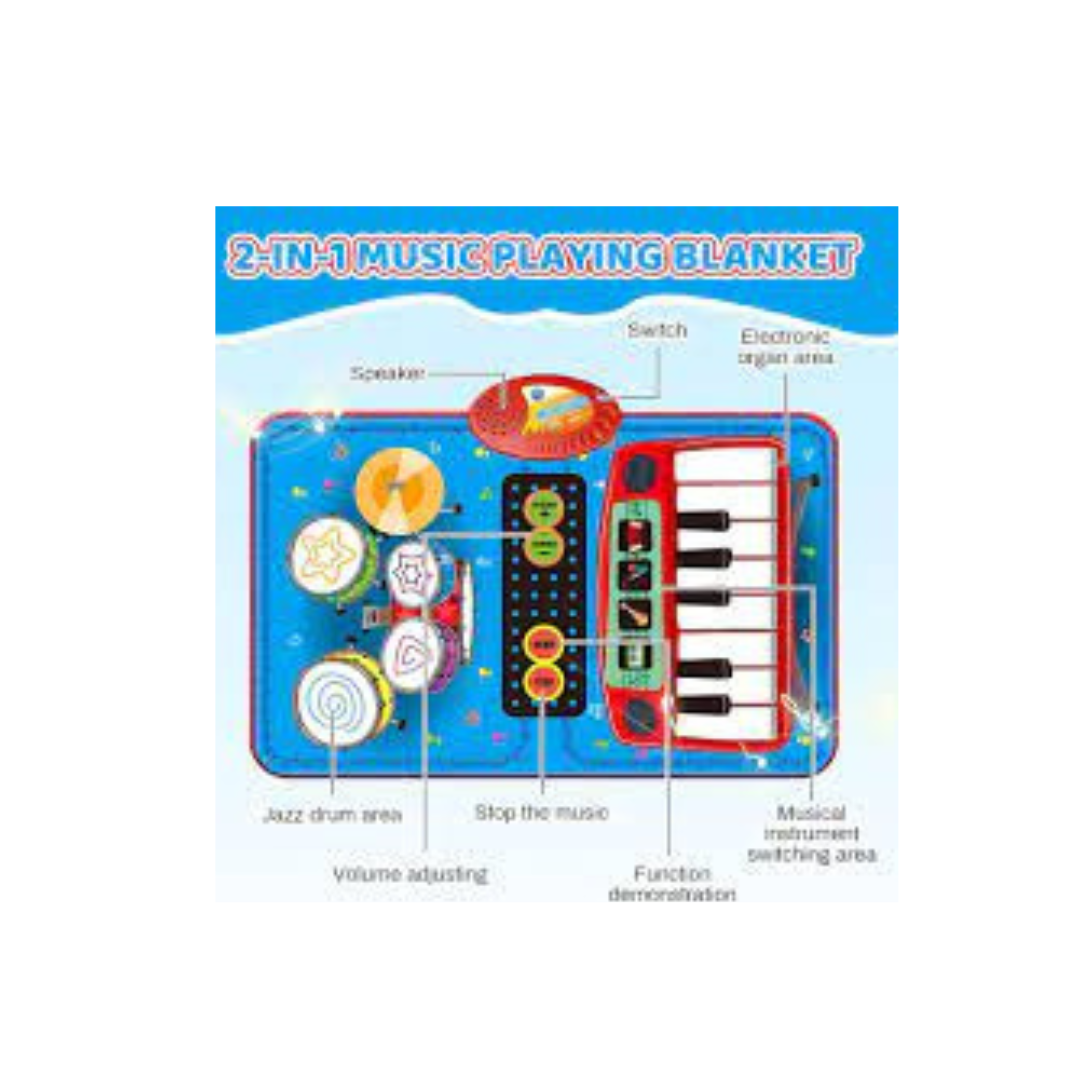 Cartoon Children's Animal Jazz Drum Set Educational Multifunctional Music Carpet Piano Music Mat  3-8 Years