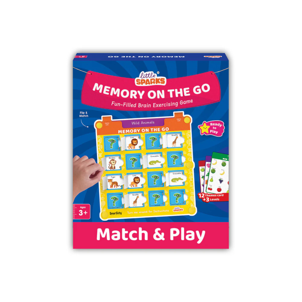 Smartivity Memory Game for Kids,Fun Matching Game,12 Theme Cards & 3 Level Challenges,Preschool Learning Toy (3 Years+)