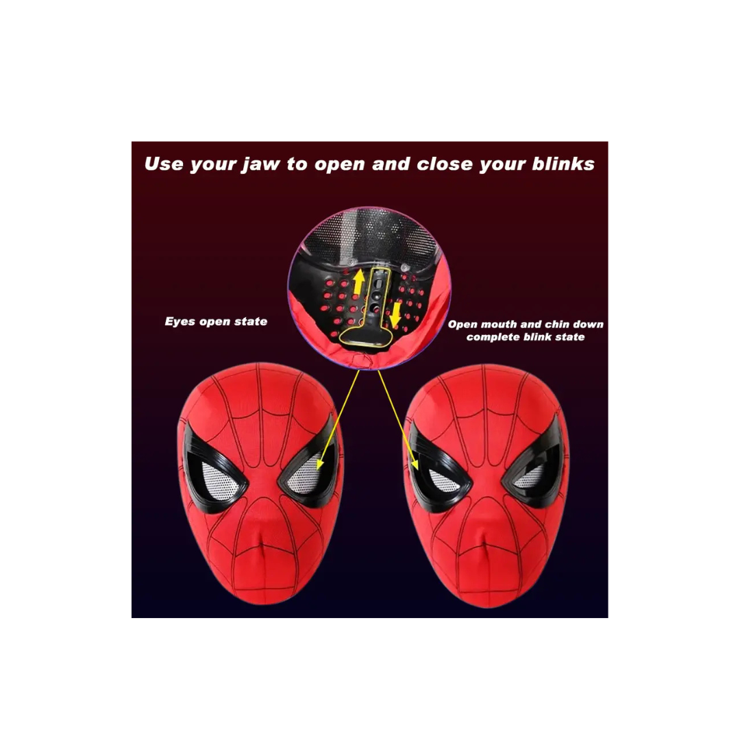 Spider-Man Moving Eyes Mask for Kids – Superhero Costume Mask