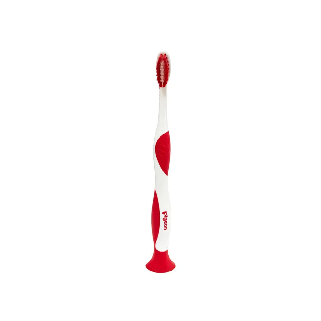 Pigeon Kids Toothbrush with free Tooothpaste, Soft Rounded Bristles Baby & Kids Toothbrush with Easy-Grip Handle, BPA-Free Child-Safe Material, Gentle Oral Care Toothbrush for Toddlers & Growing Kids (2 Years+)