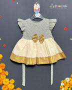 FROCK WITH BOW CENTER FOR GIRLS