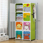 WARDROBE R K-8 94038900-PP 8 DOOR 1-GREEN PRINTED
