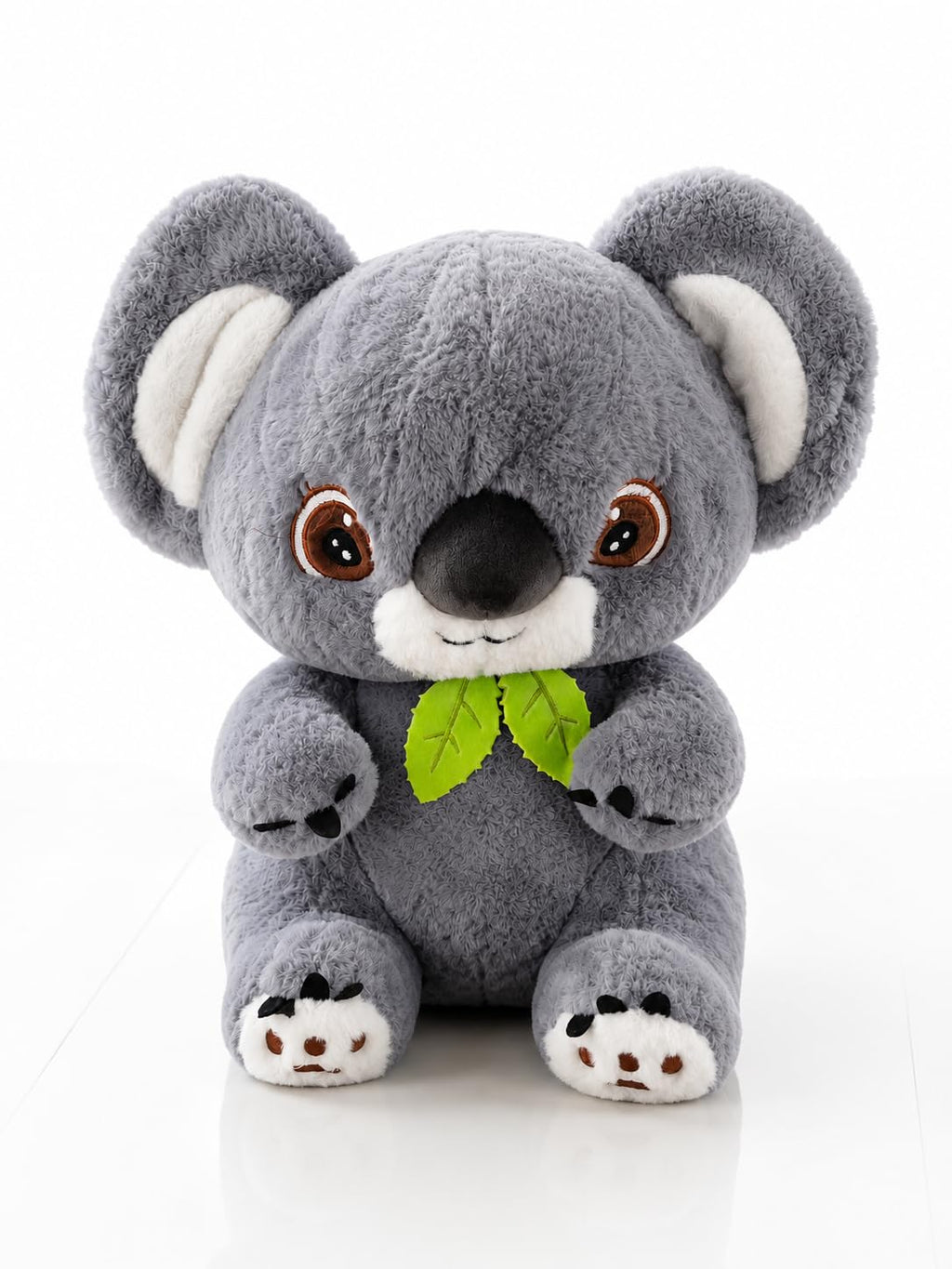 RolexKoala Bear Plush Soft Toy with Embroidered Eyes & Leaf Bowtie | Ultra-Soft Cuddle Stuffed Animal for Kids 3+ Years