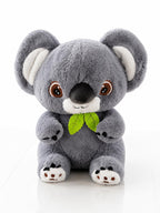 RolexKoala Bear Plush Soft Toy with Embroidered Eyes & Leaf Bowtie | Ultra-Soft Cuddle Stuffed Animal for Kids 3+ Years