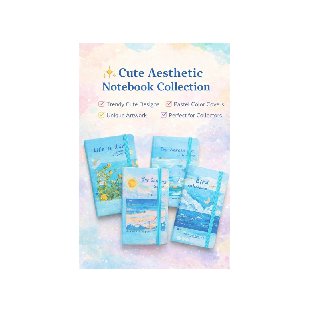 Cute Compact Notebook for Writing, Drawing & Daily Notes