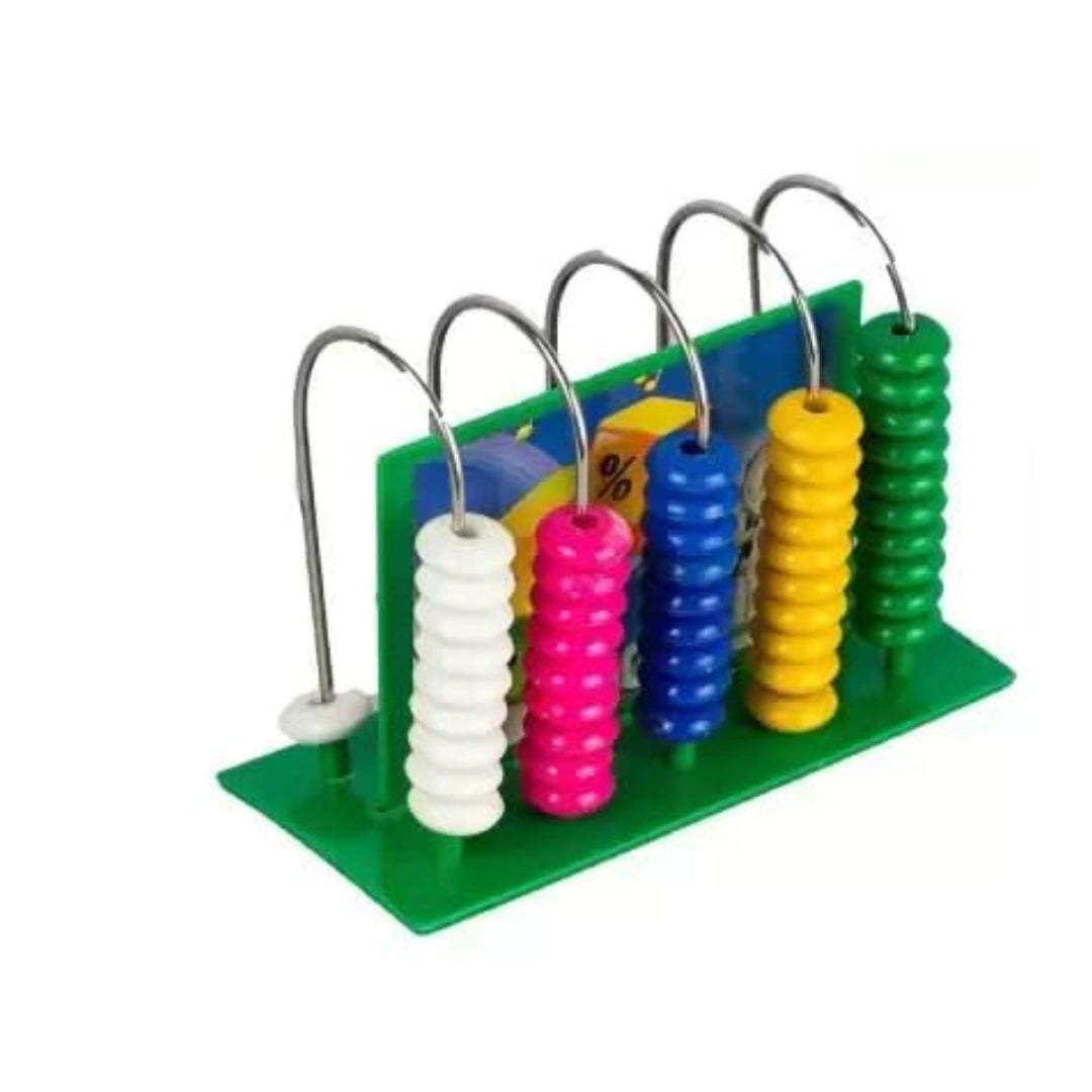 Colorful abacus toy for kids learning numbers and counting.

