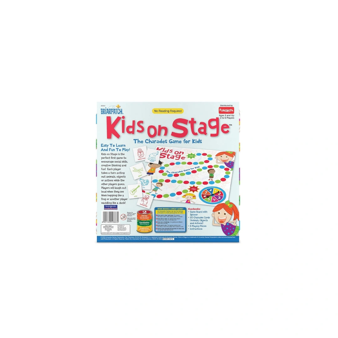 Interactive charades board game designed especially for young children