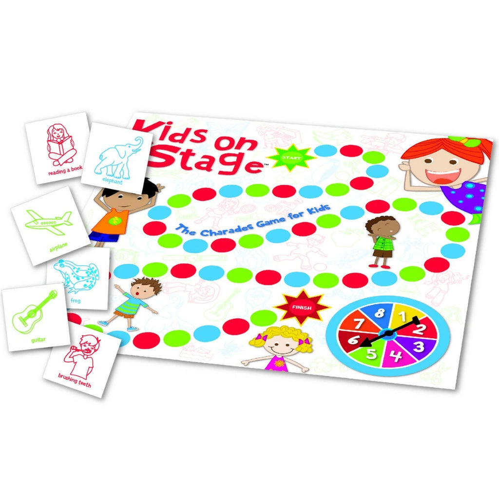 Interactive charades board game designed especially for young children