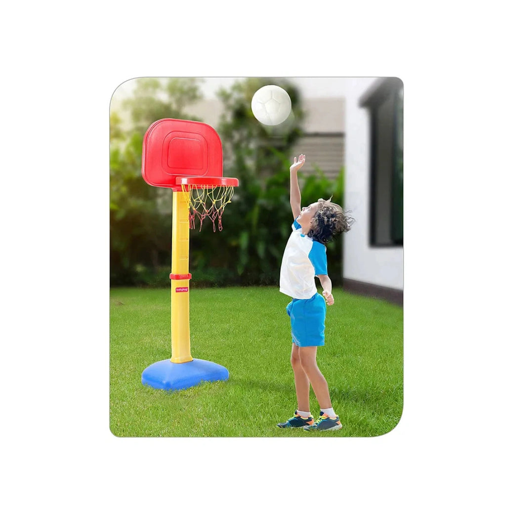 Kids adjustable basketball play set