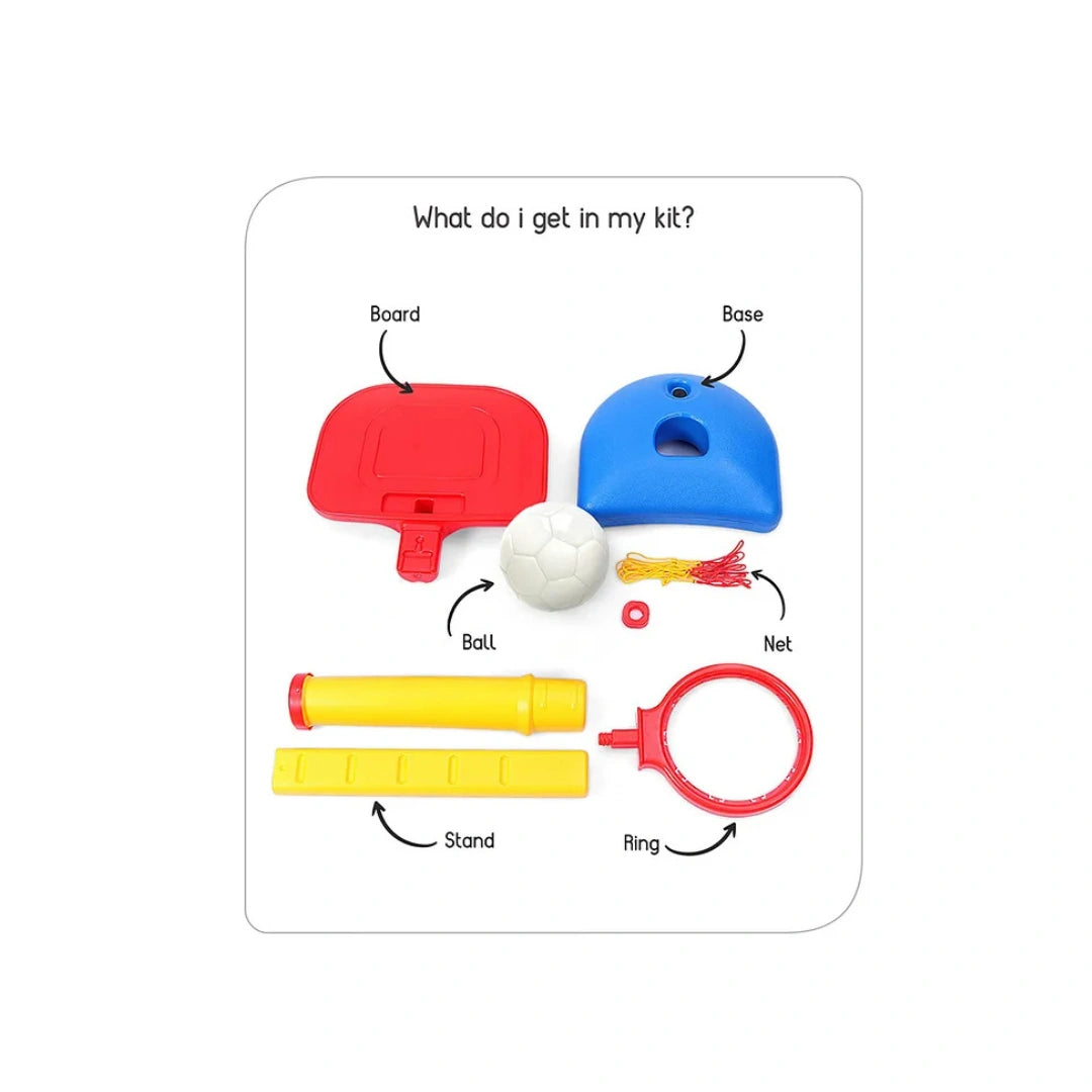 Kids adjustable basketball play set