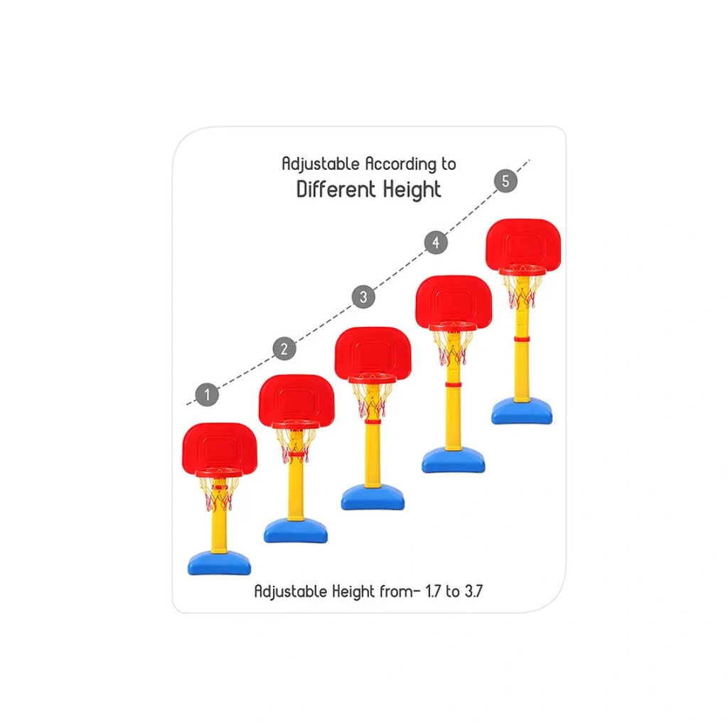 Kids adjustable basketball play set