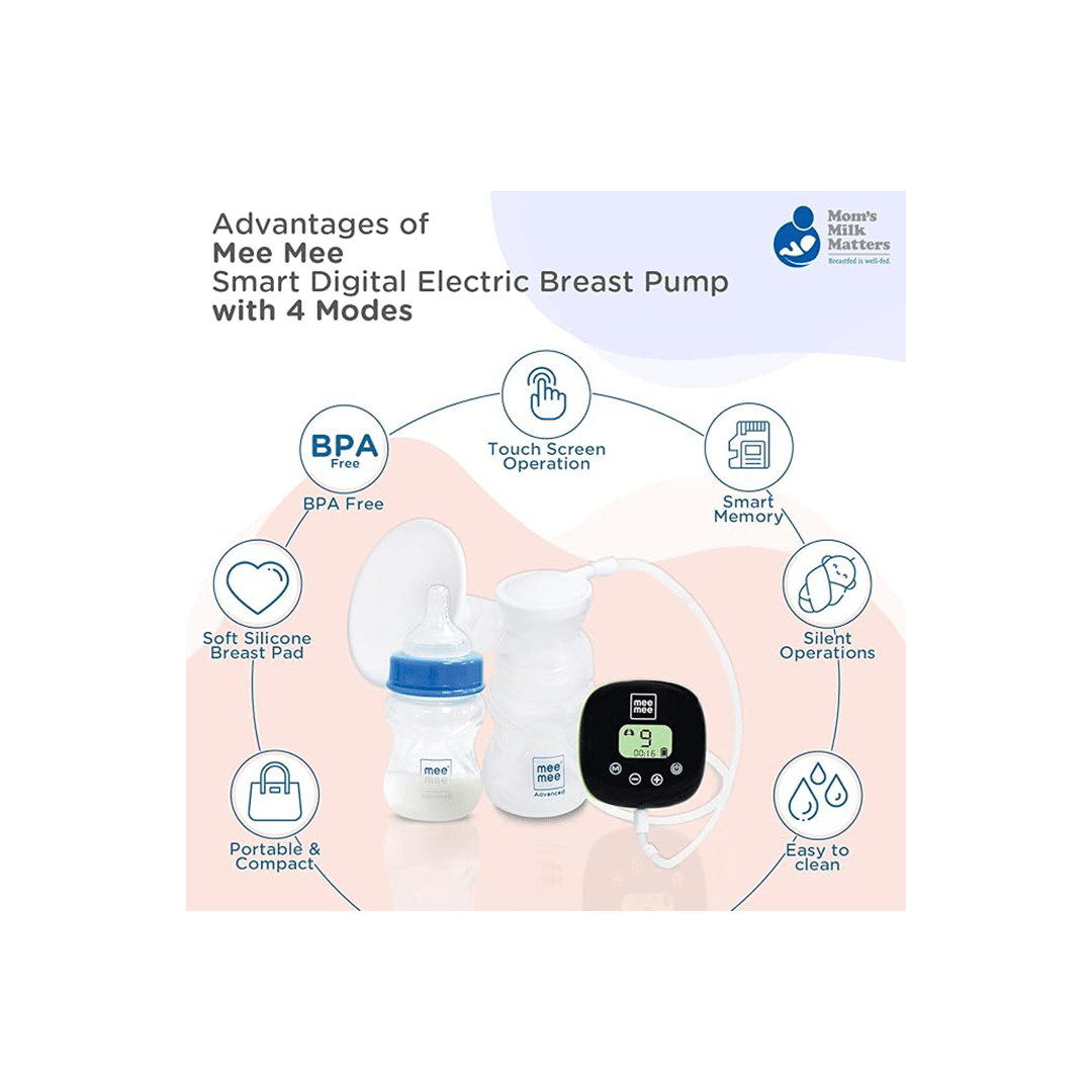 Mee Mee Maternity Products Mee Mee Advanced Touch Screen Digital Electric Breast Pump with 3 Modes Massage