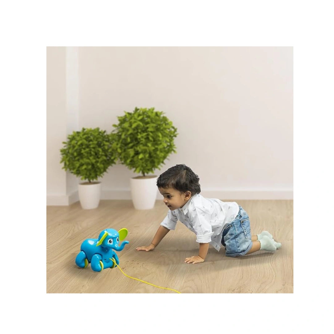 Alphy The Elephant,Pull Along Toy,Non-Toxic,Child-Safe Plastic,Motor Skills,Coordination,Imagination,Active Play (2 Years+)