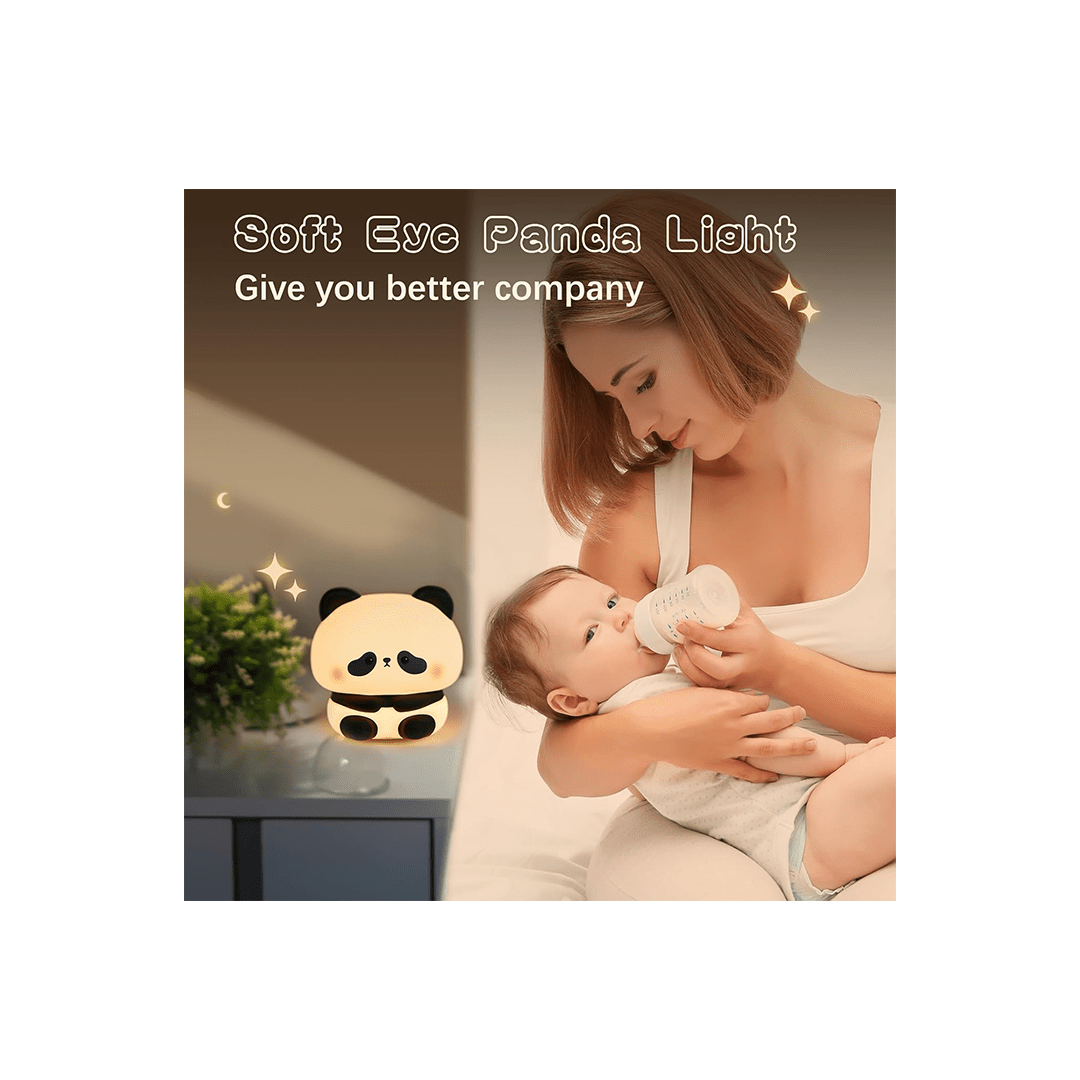 Burani Toys Toys Burani Toys Panda Cute Night Light, LED Panda Lamp, Dimmable Novelty Animal Light, Food Grade Silicone Squishy Nightlight, Light Up Desk Decor for Bedroom College Dorm For Kids (2 Years+)