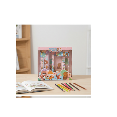 Animal World  themed stationery set for kids