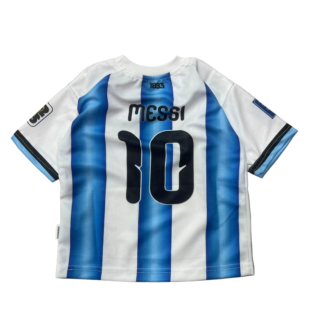 Argentina Messi Kids Football Jersey | World Cup Edition | Age 1–5 Years