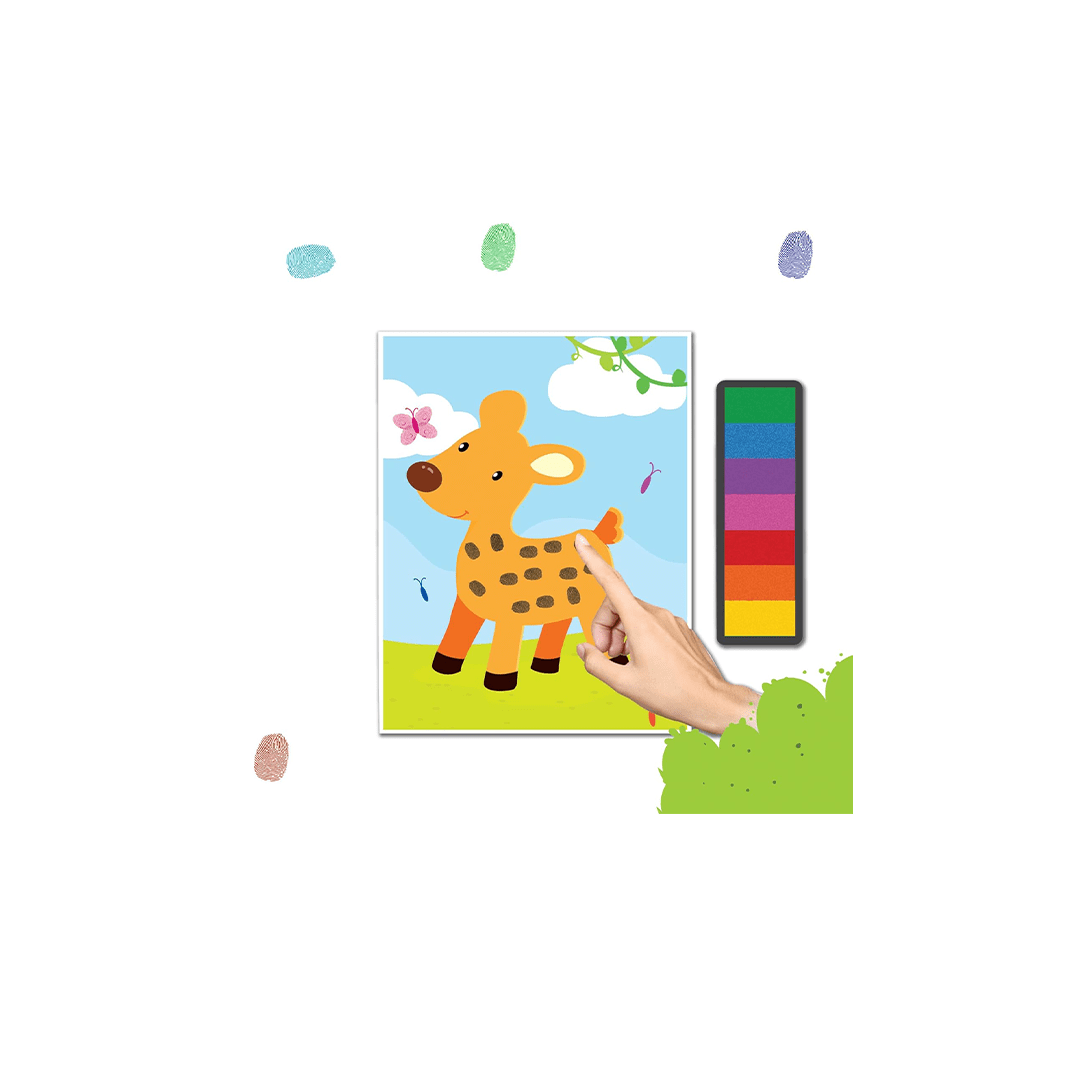 Dreamland Publications Books Dreamland Fingerprint Art Activity Book for Children – Jungle with Thumbprint Gadget (3 years+)