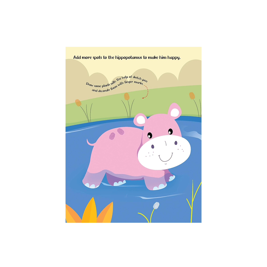 Dreamland Publications Books Dreamland Fingerprint Art Activity Book for Children – Jungle with Thumbprint Gadget (3 years+)