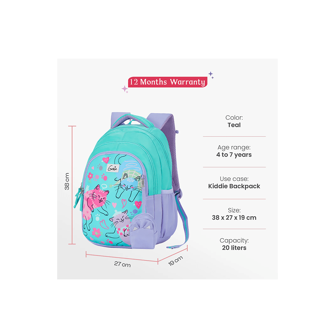 Genie Toys Genie Purrfect Small Backpack for Kids (4-7 Years)