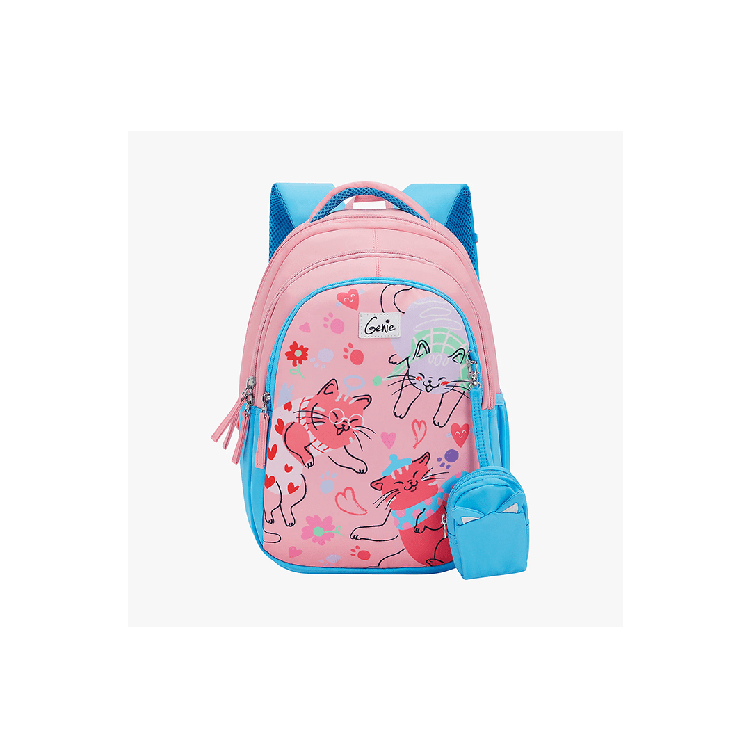Genie Toys Pink Genie Purrfect Small Backpack for Kids (4-7 Years)